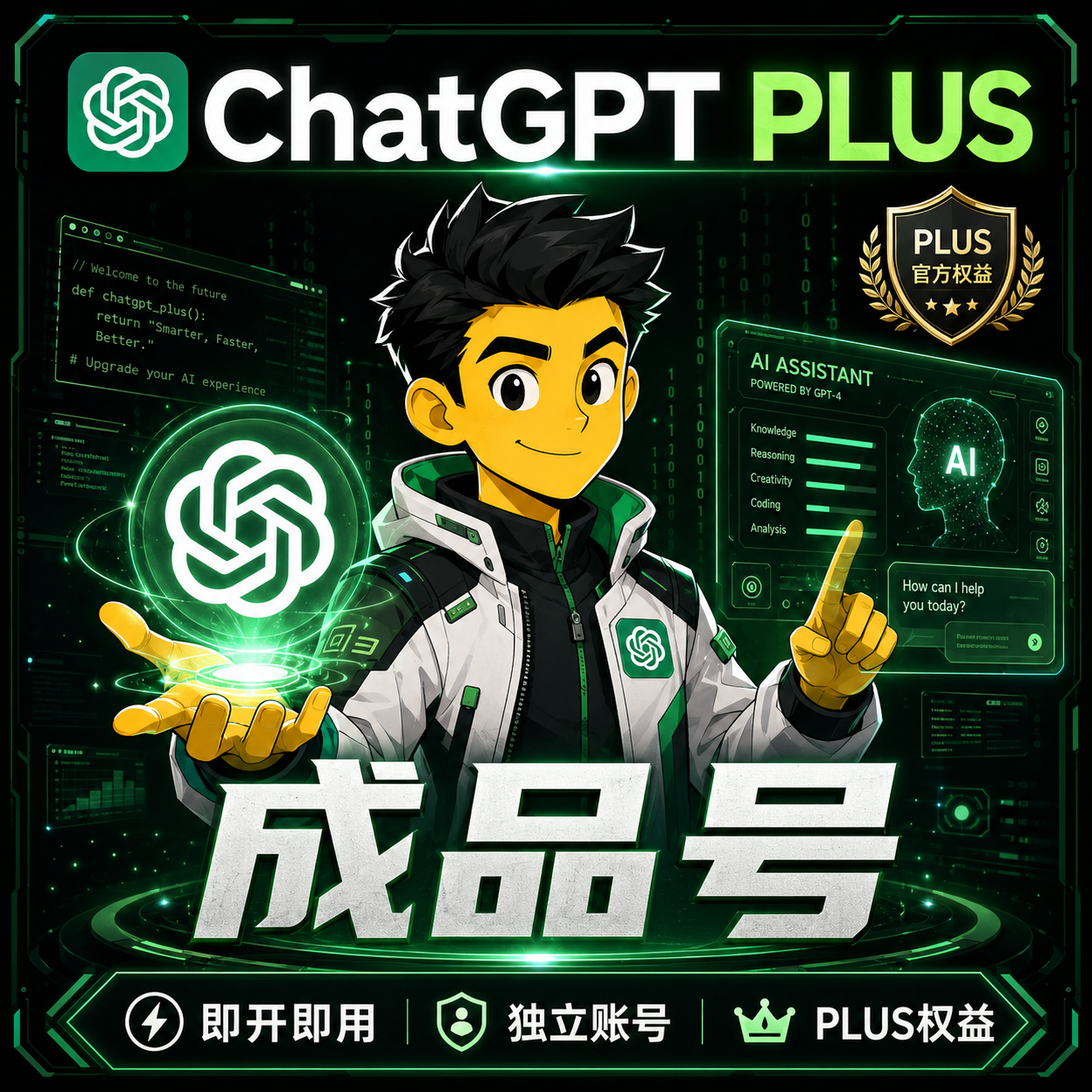 gpt plus 成品号  iCloud邮箱 未接码 质保首登缩略图