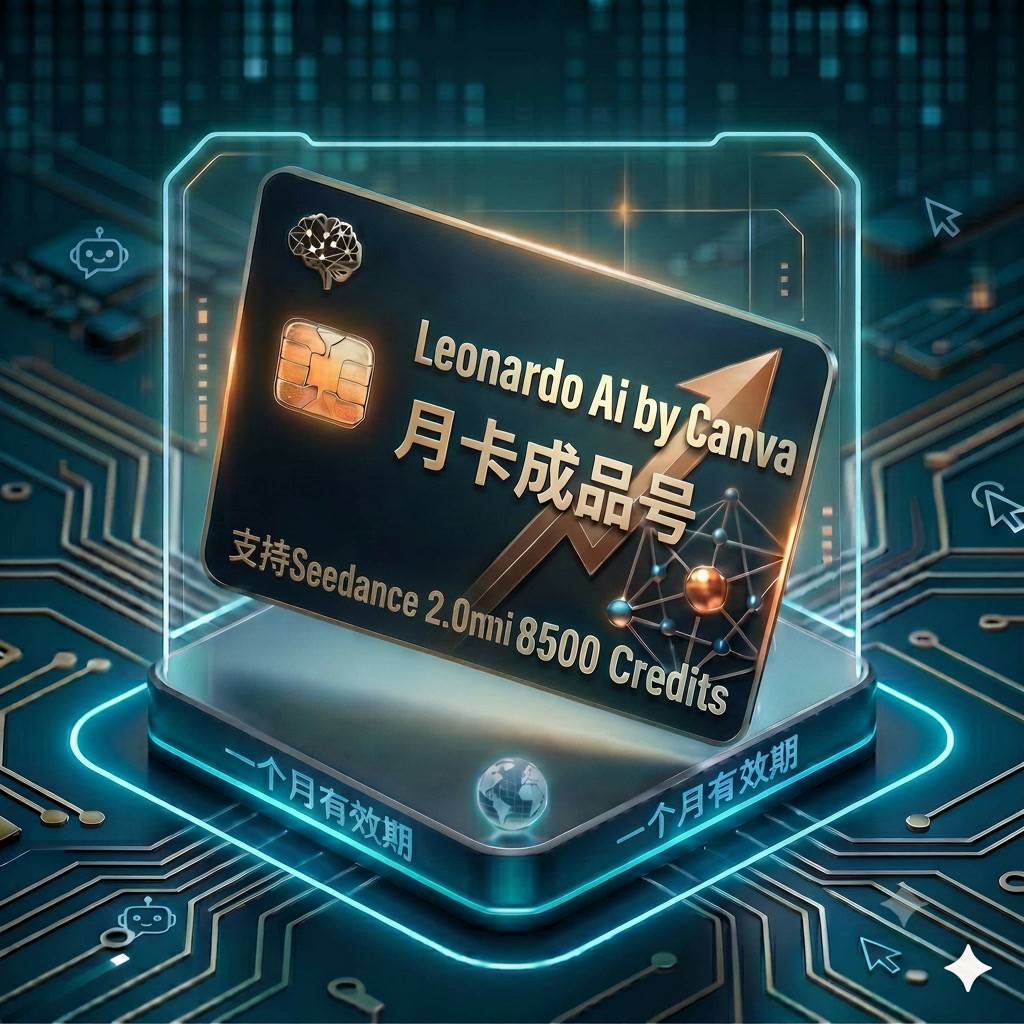 Leonardo Ai 稳定特殊渠道月卡独享成品号(8500积分,支持seedance2.0mini 等,质保首登)