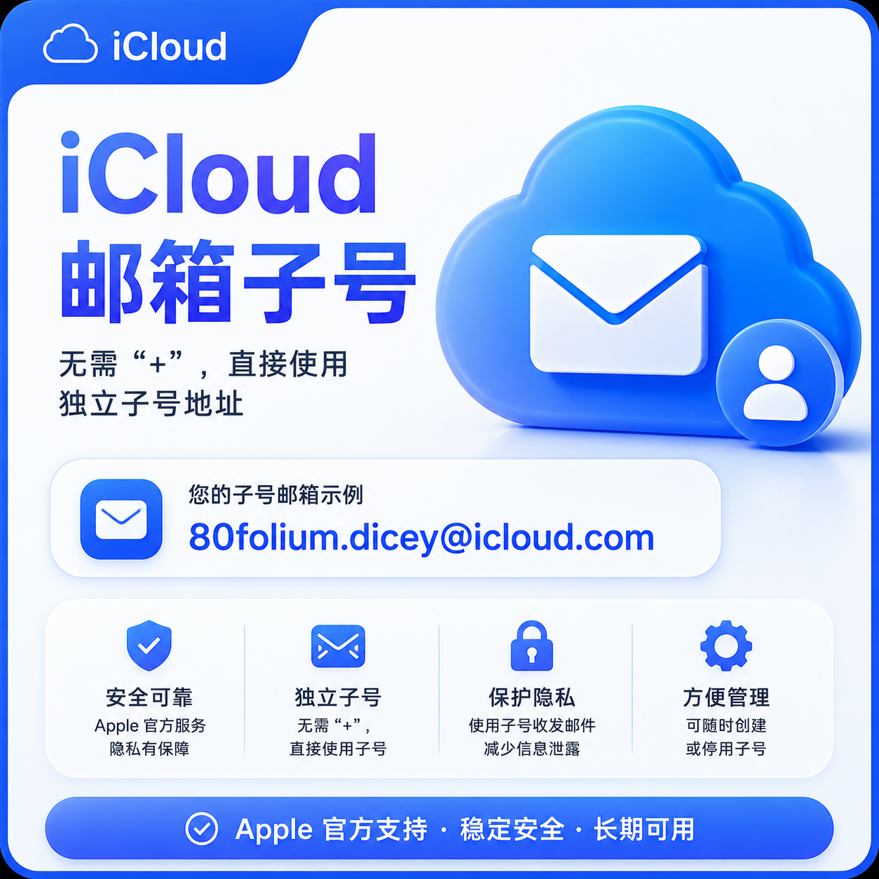 iCloud长效邮箱 发货形式为邮箱----取码url商品图片