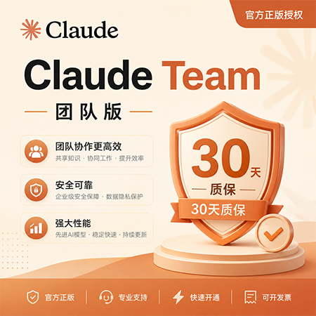 Claude Team团队版 标准席位（Standard）30天质保缩略图