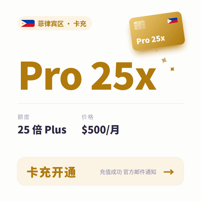 【菲区】卡充Codex Pro 25x CDK 官网正规充值商品图片