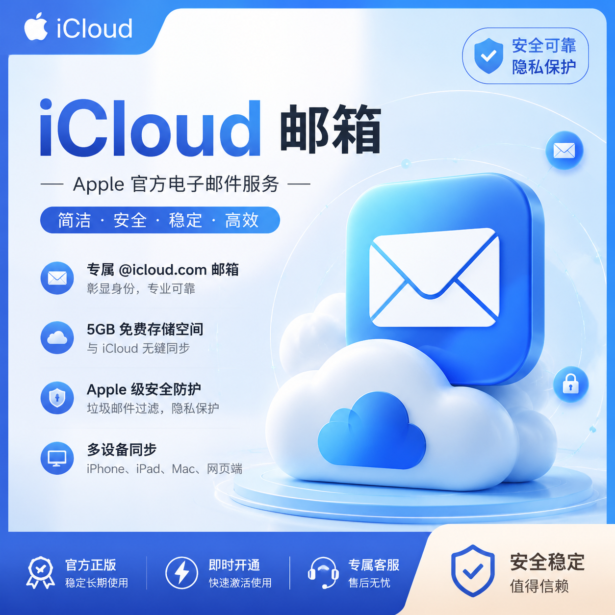 icloud邮箱-稳定 专业GPT注册试用-邮箱链接长期有效商品图片