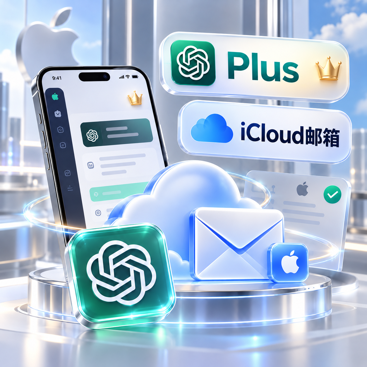 Plus 一个月成品号 iCloud邮箱 实付账单 带接马