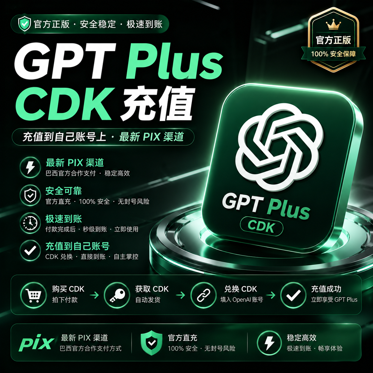 GPT Plus CDK（欧洲渠道）【无质保】商品图片