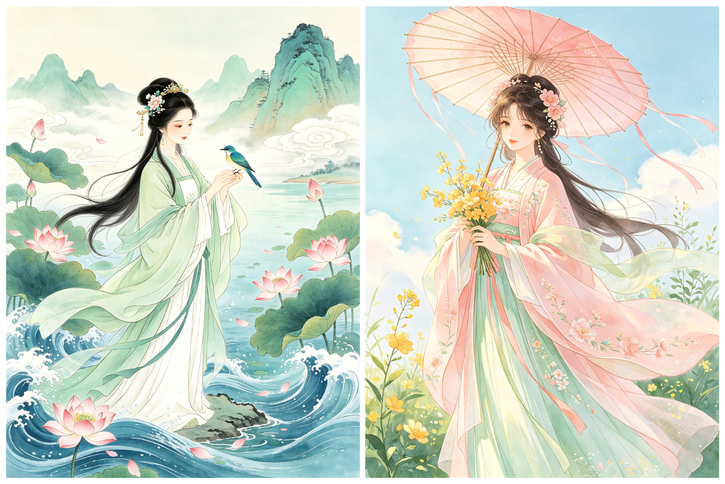 仙女图【2幅】