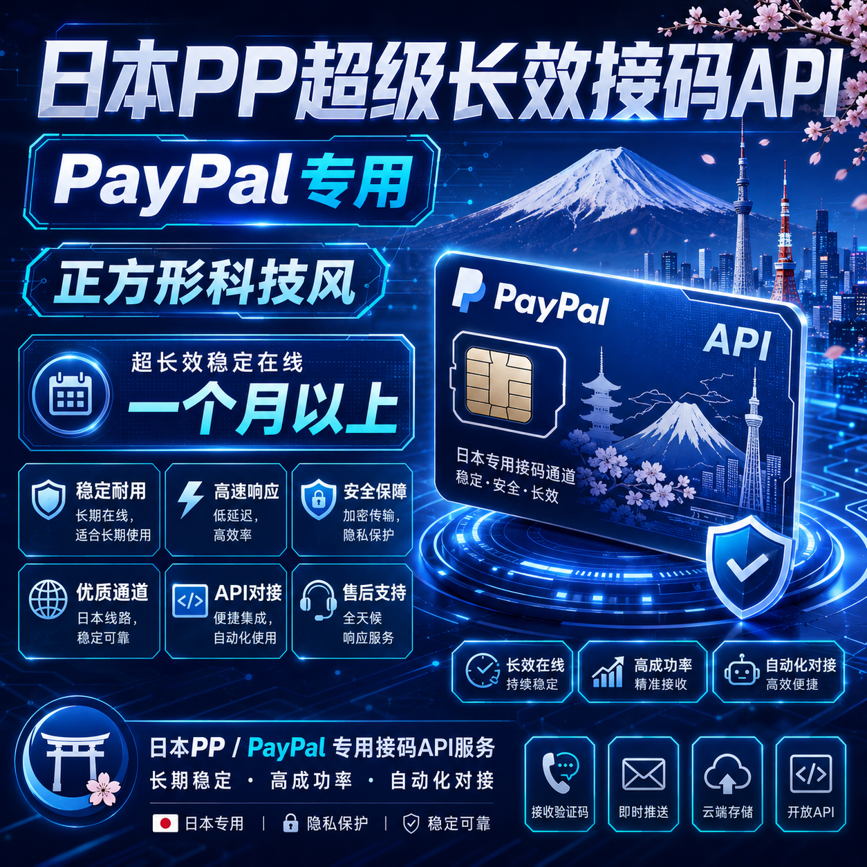 日本pp实卡接码一天有效期api（日区PayPal）缩略图