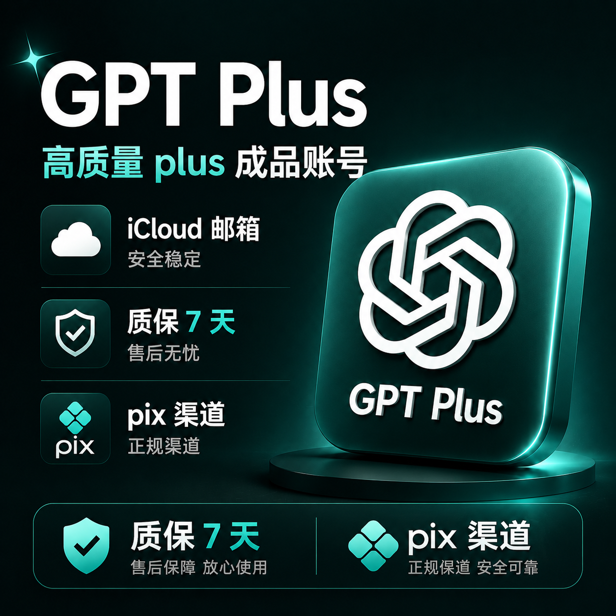 【纯手搓 质保7天】高质量GPT Plus成品号 已开2fa 可用codex 未接码