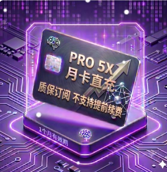 Pro 5X 稳定正规渠道直充（卡充菲区，质保订阅，封号不质保，不支持提前续费）商品图片