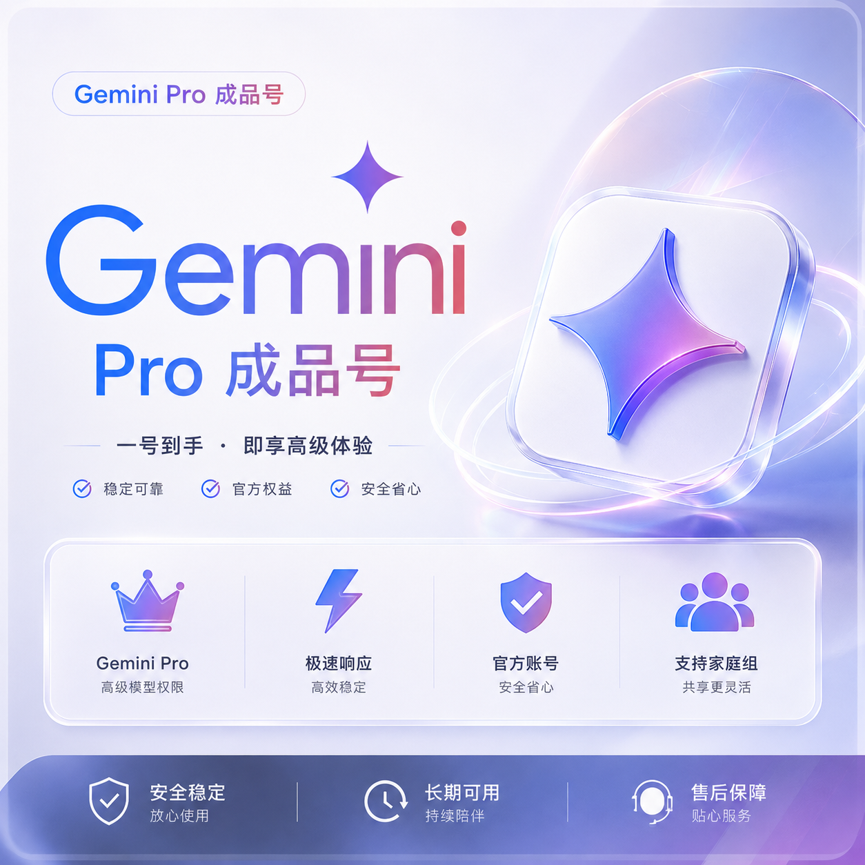 【成品号】Gemini Pro 12个月成品号（包GCP/CLI可用）（美区22-24年账号）【质保一个月】商品图片