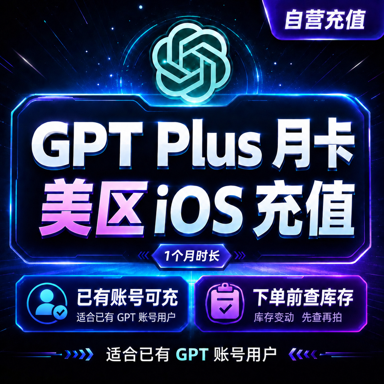 gpt plus 美区充值 【质保30天掉订阅】商品图片