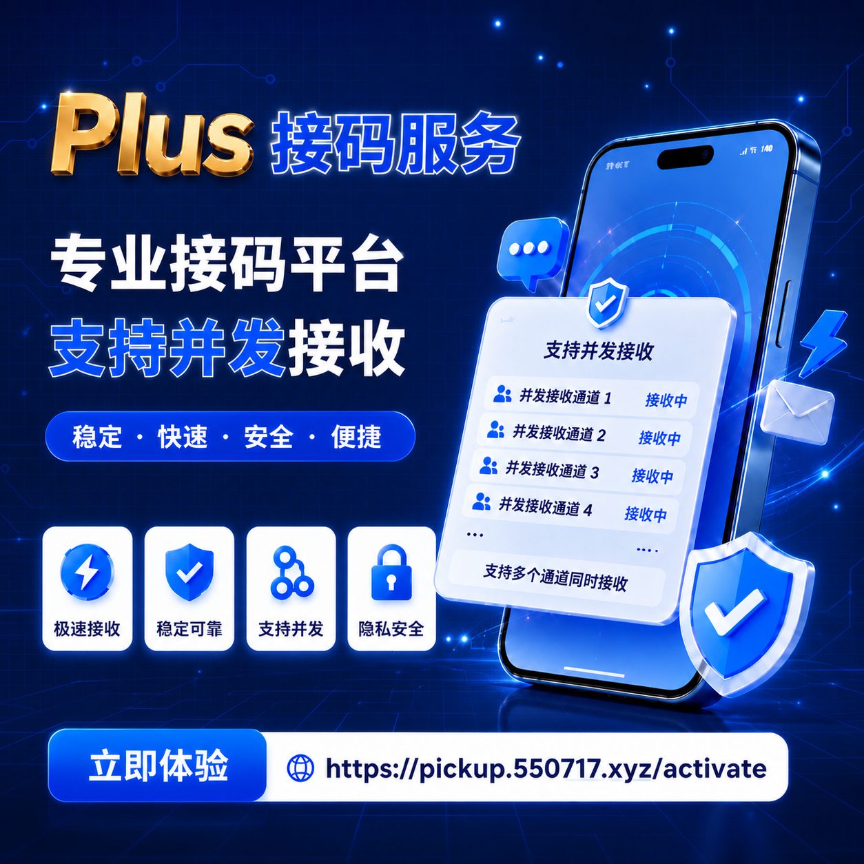 GPT Plus｜接码服务｜Codex验证码｜短信验证码 | Codex接码 | 验证码接码商品图片