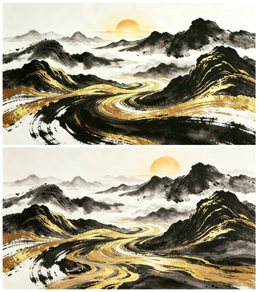 水墨山水画【2幅】