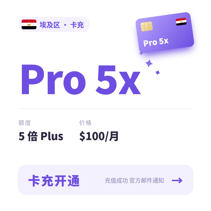 【埃及】卡充Codex 5x Pro CDK 官网正规充值 一卡一绑 支持续费商品图片