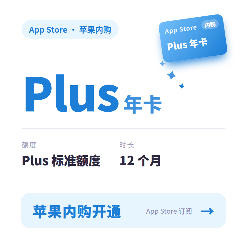 IOS渠道 Codex Plus 年卡订阅充值 【质保】商品图片
