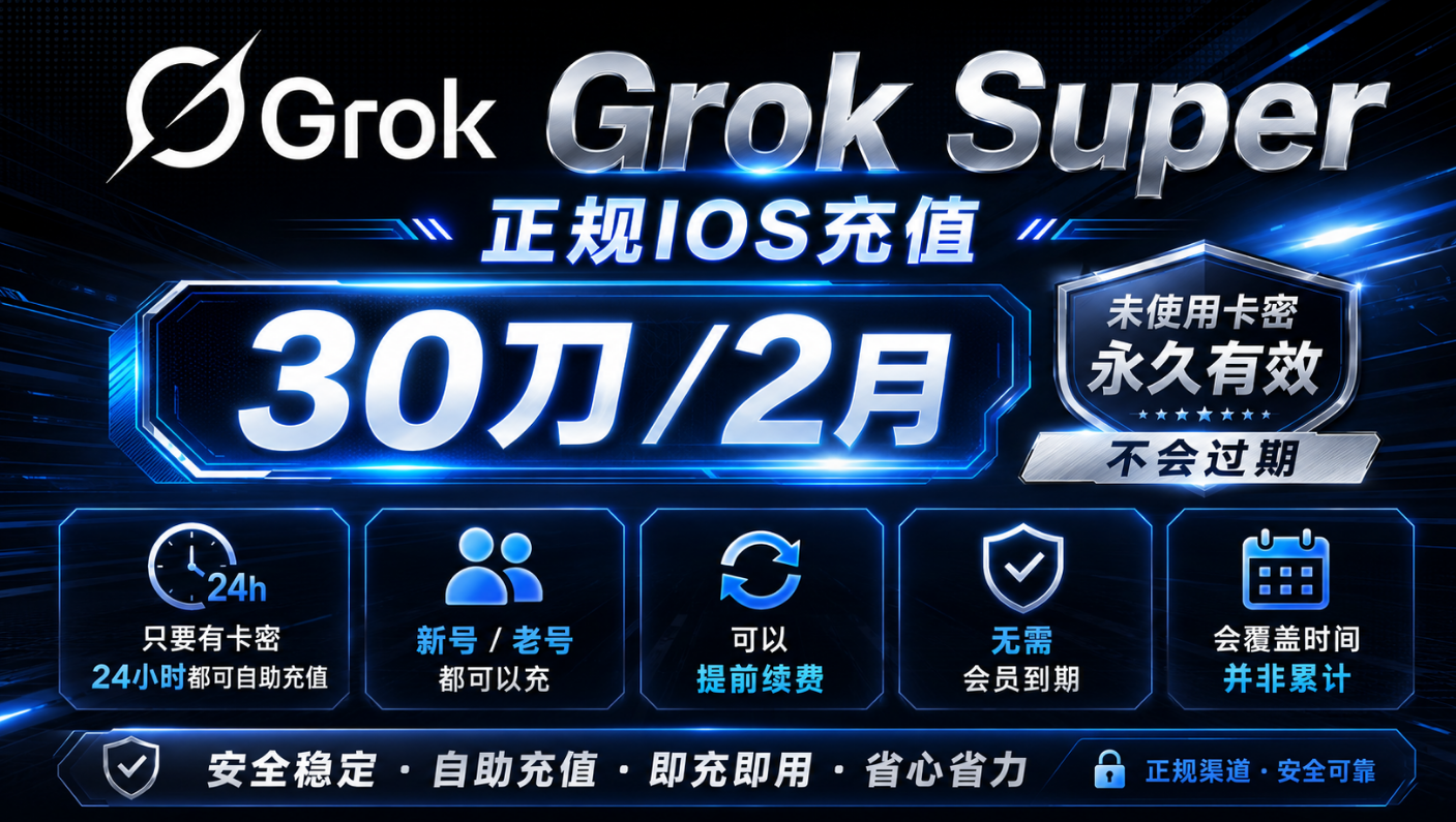 Grok Super 2月自助卡密商品图片
