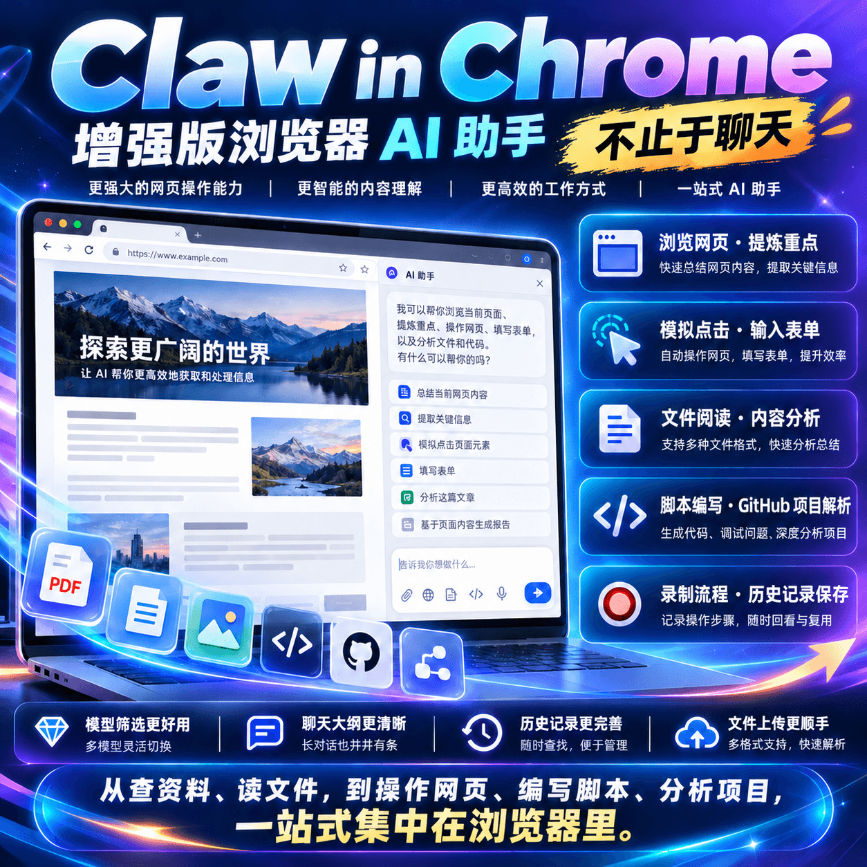 Claw in Chrome AI浏览器插件增强版