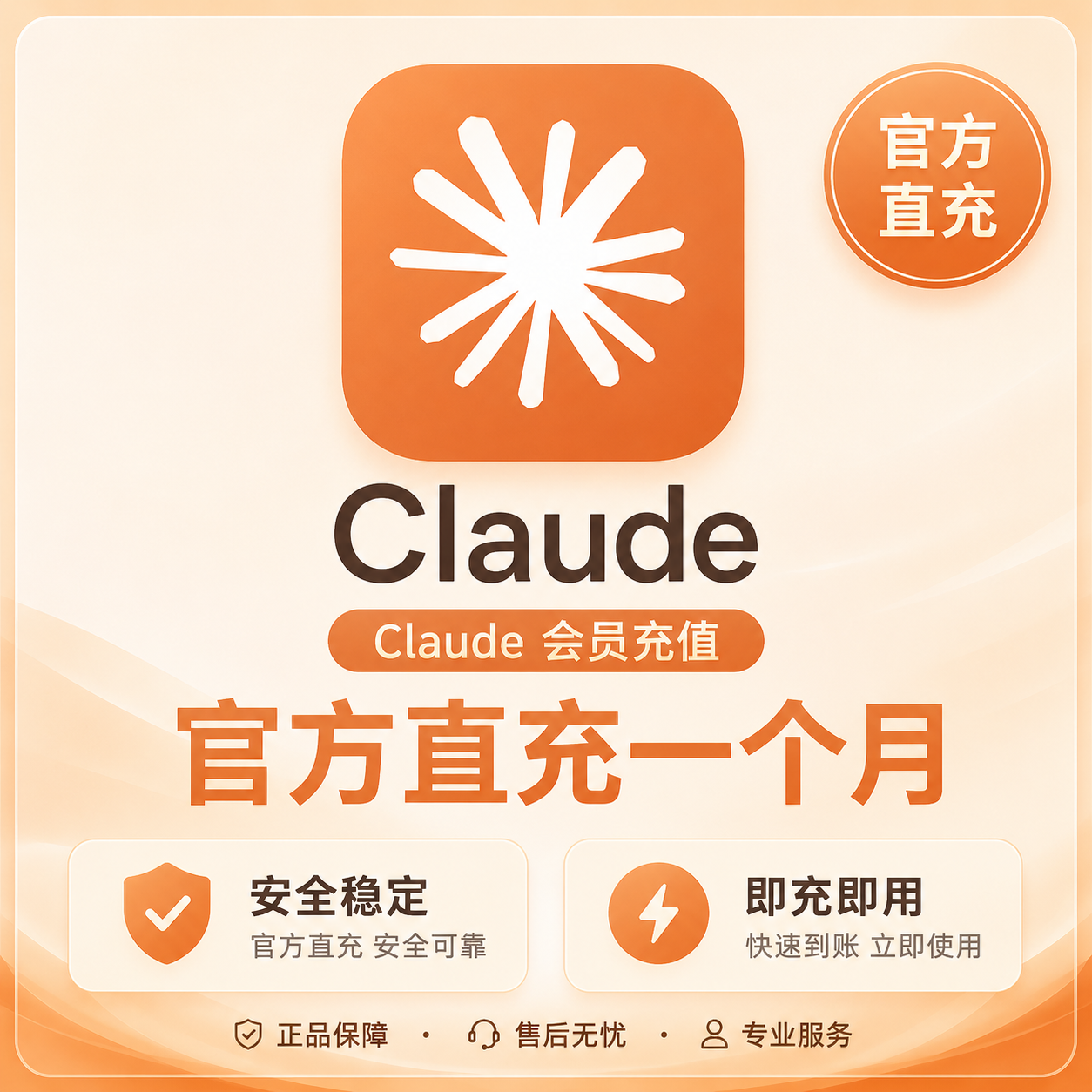 claude pro官方直充月卡|质保30天🔥