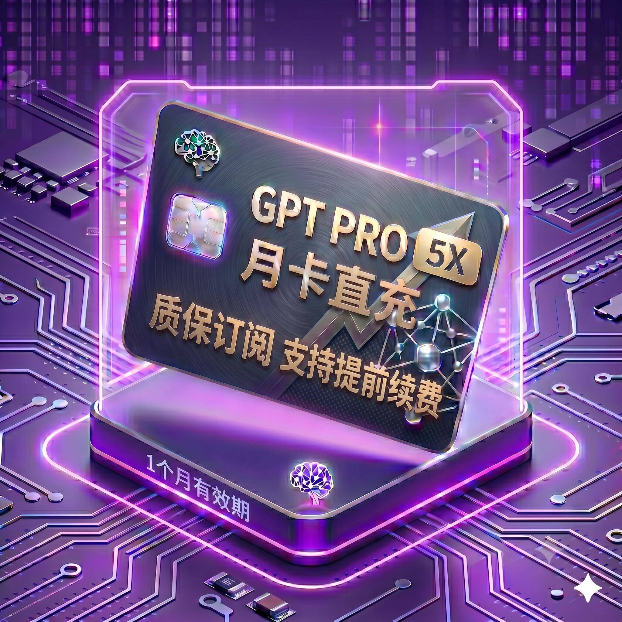ChatGPT Pro 5X 稳定正规渠道直充2（质保订阅，封号不质保，支持覆盖升级，卡密自助充值服务）商品图片