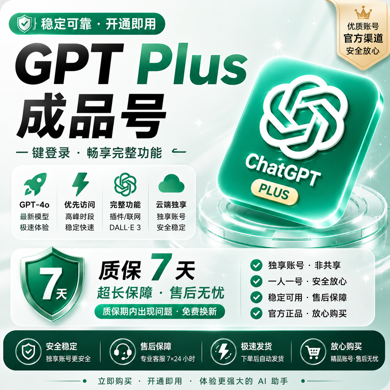 GPT Plus成品号（一周质保）商品图片