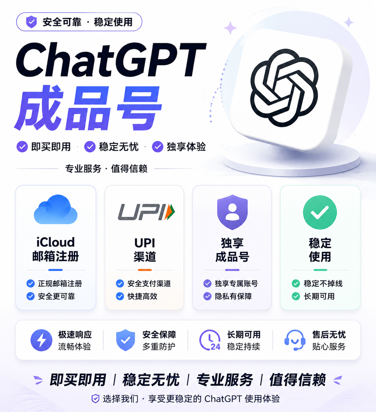GPT PLUS-成品号-质保首登-支持登录codex商品图片