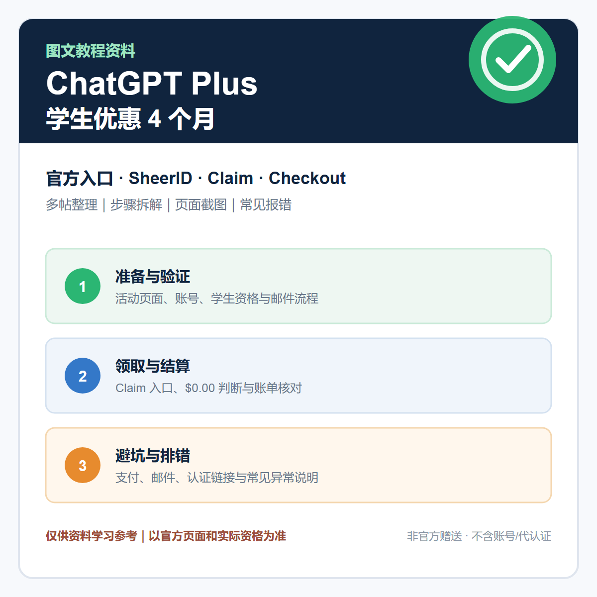 chatG Plus 学生优惠 4 个月活动教程｜图文步骤｜常见问题与避坑说明商品图片