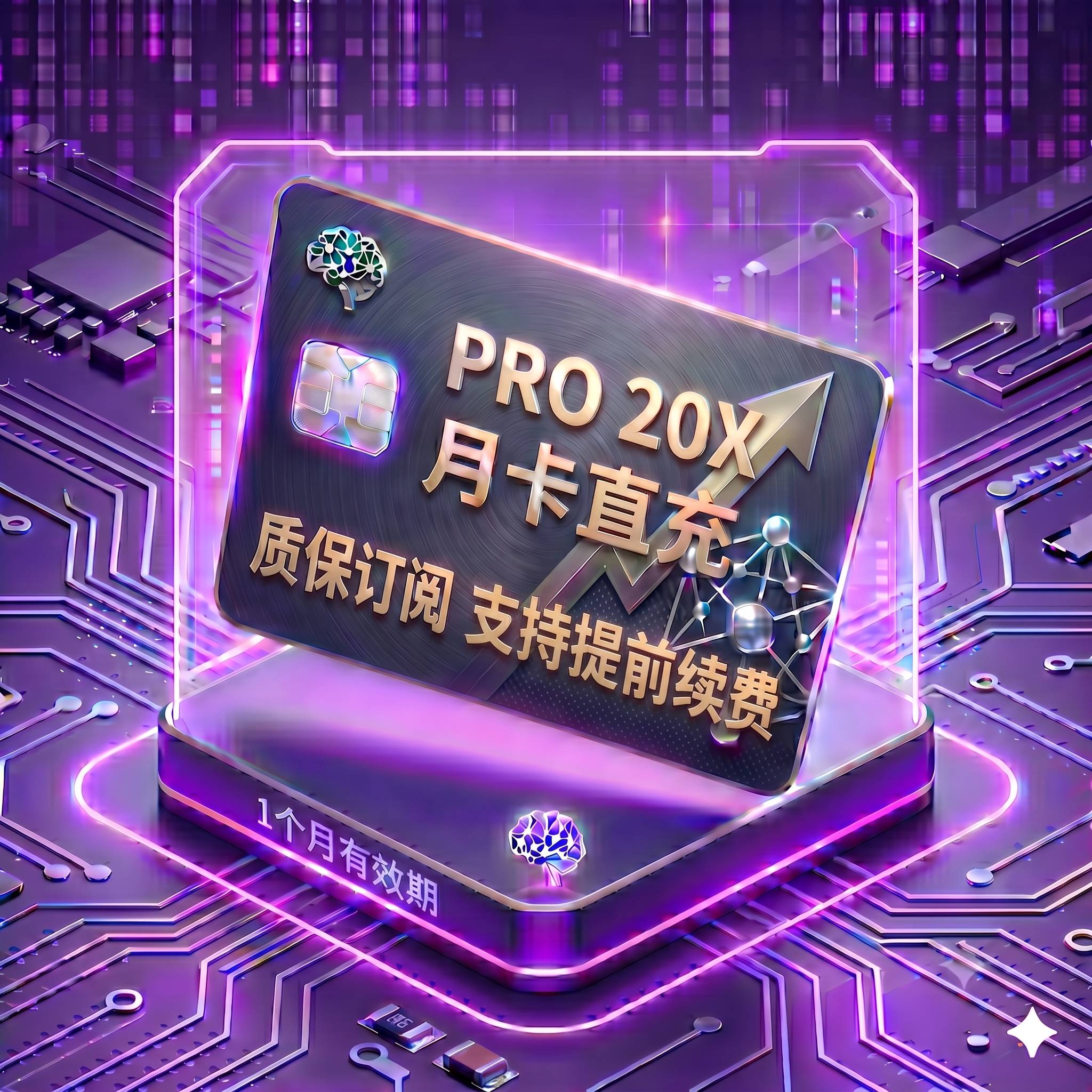 Pro 20X 稳定正规渠道直充1（质保订阅，封号不质保，支持覆盖升级，卡密自助充值服务）商品图片