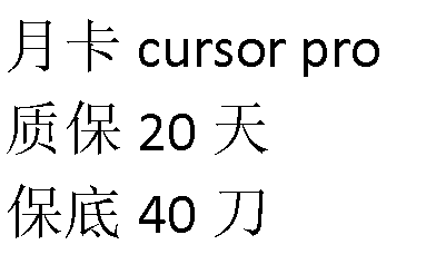 cursor pro 成品号
