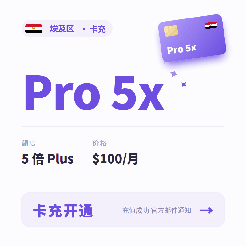 【埃区Pro5x官方充值】卡充Codex Pro5x官方正价充值 带官方账单 质保30天商品图片