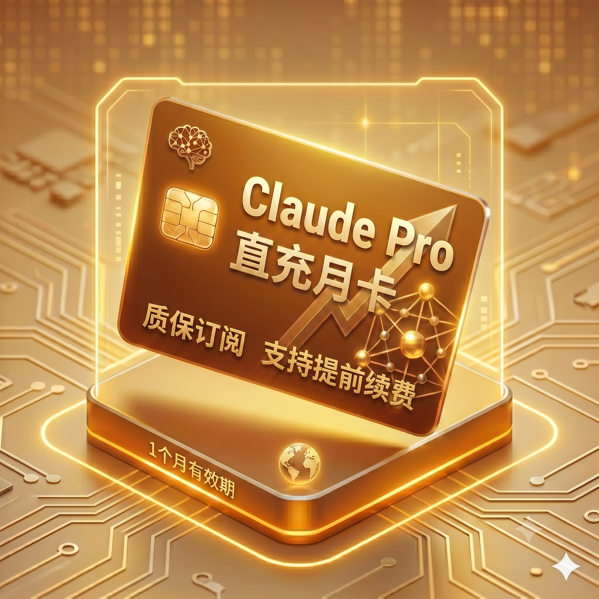 Claude Pro 稳定正规渠道直充 4（质保订阅，封号不质保，卡密自助充值服务）商品图片