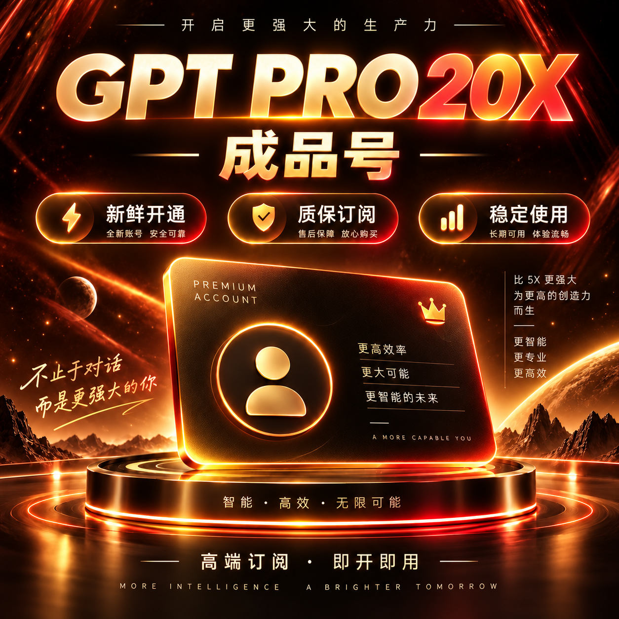 g鸡pt pro 20x 成品号 外卡实付，带账单新鲜开通的，质保订阅商品图片
