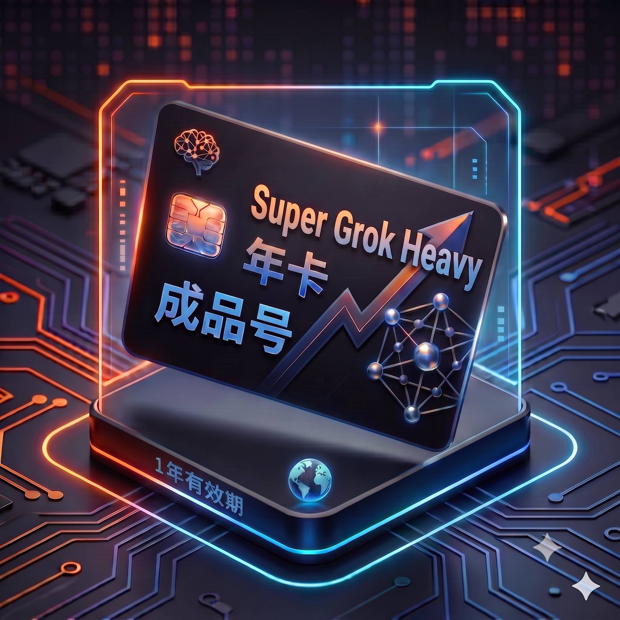 Super Grok Heavy 特殊渠道年卡成品号 2（质保首登，首登成功后账号问题不会有任何售后和补偿，人工代发）商品图片