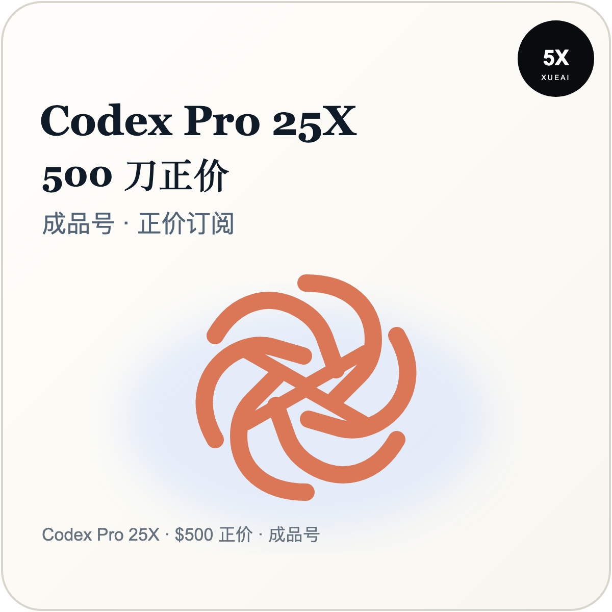 codex pro25X 500刀正价 质保订阅商品图片