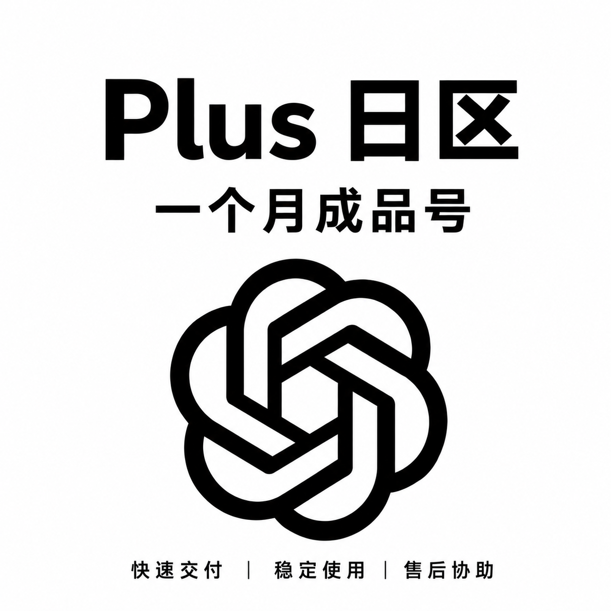 【成品号】ChatGPT Plus 一个月（日区）【质保一个月】商品图片