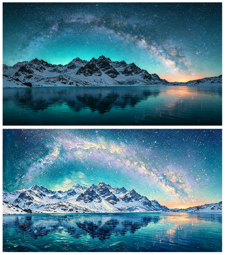 雄伟的雪山和湖泊【2图】