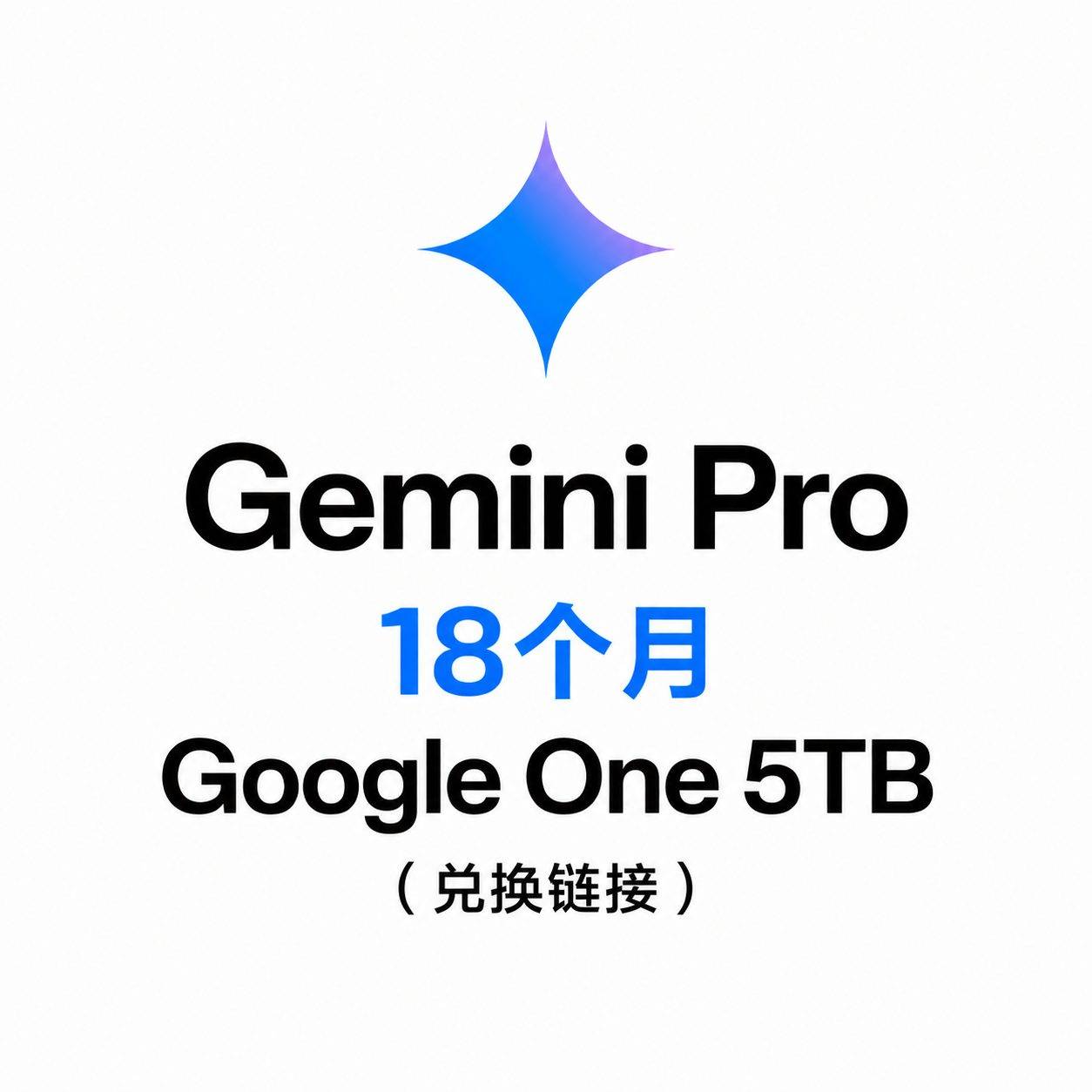 Gemini Pro 18个月 Google One 5TB（兑换链接）缩略图