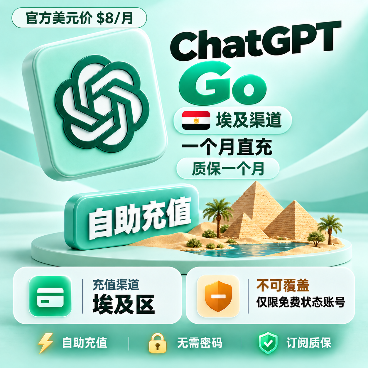 【直充】G GO 埃及区一个月【质保一个月】商品图片