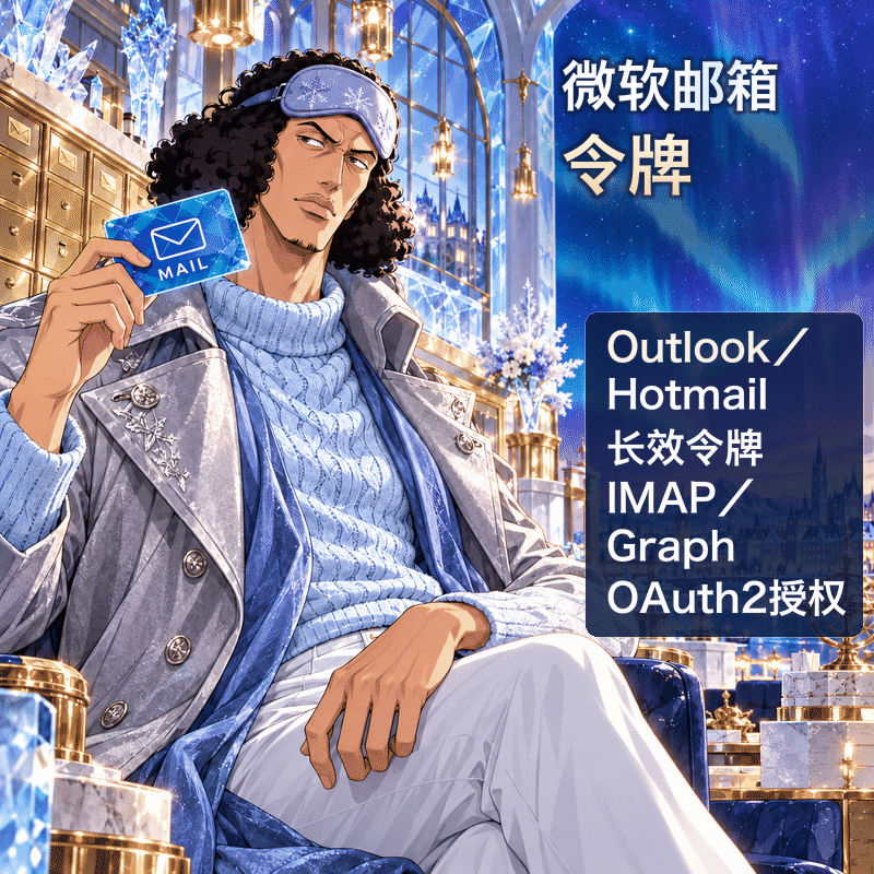 【零】全新 微软邮箱Outlook Hotmail-令牌长效(已授权oauth2，IMAP GRAPH)缩略图