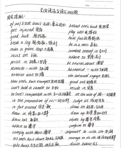 《专四语法与词汇1000题》固定搭配PDF