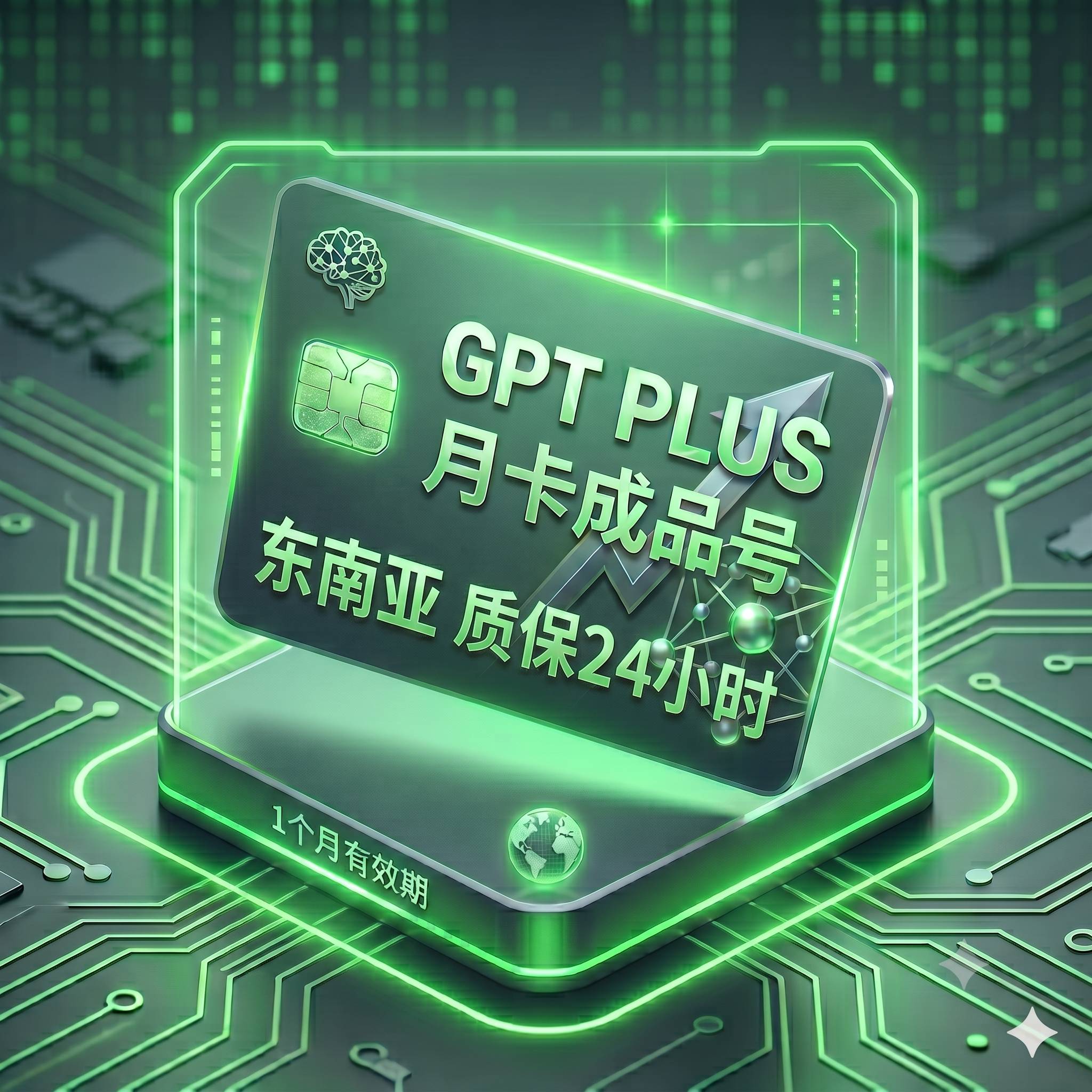 G P T PLUS 特殊渠道独享月卡成品号3（东南亚区，支持反代，购买24小时内非禁止网络账号问题可免费更换一次）商品图片