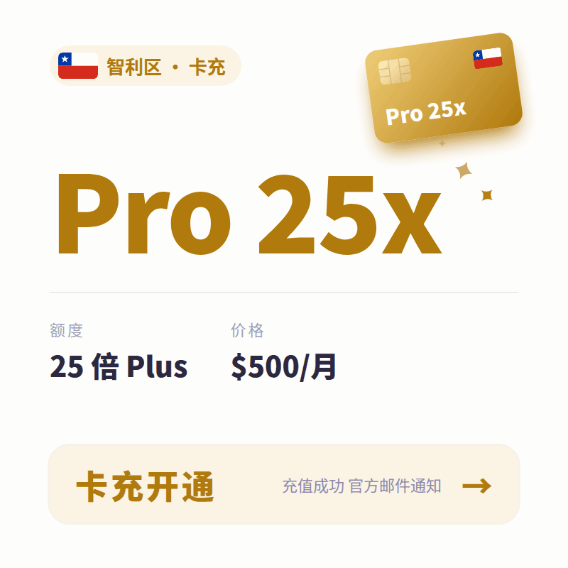 【智利】卡充Codex Pro 25x CDK 官网正规充值商品图片