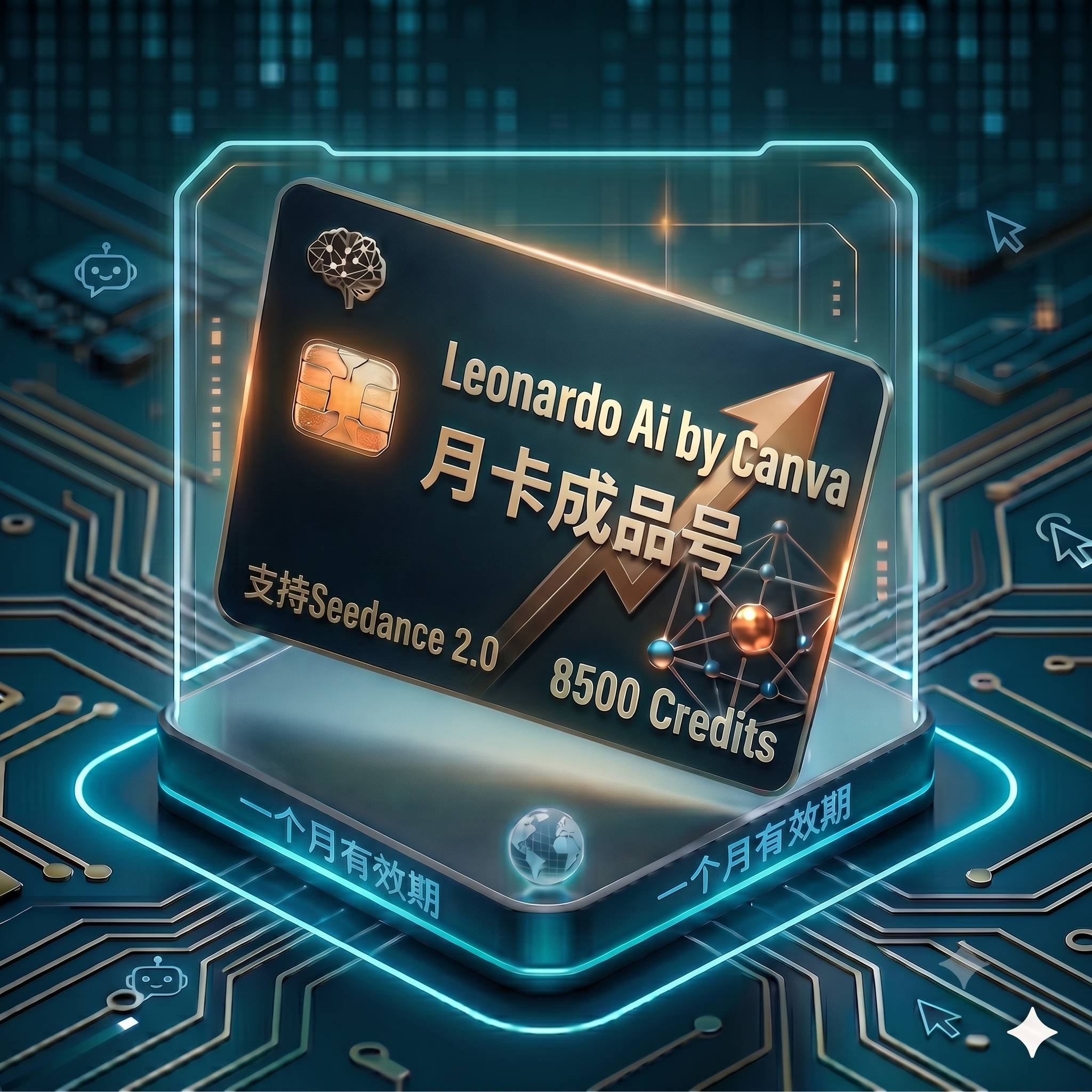 Leonardo Ai 稳定特殊渠道月卡独享成品号（8500积分，支持seedance2.0 等，质保首登）缩略图