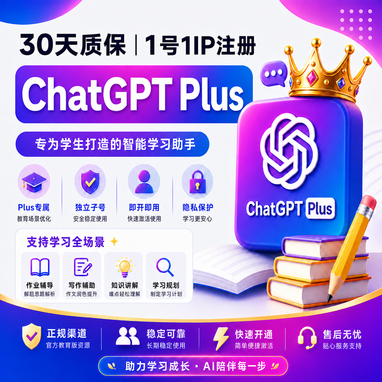 【质保30天】GPT plus 稳定号 微软 质保三十天商品图片