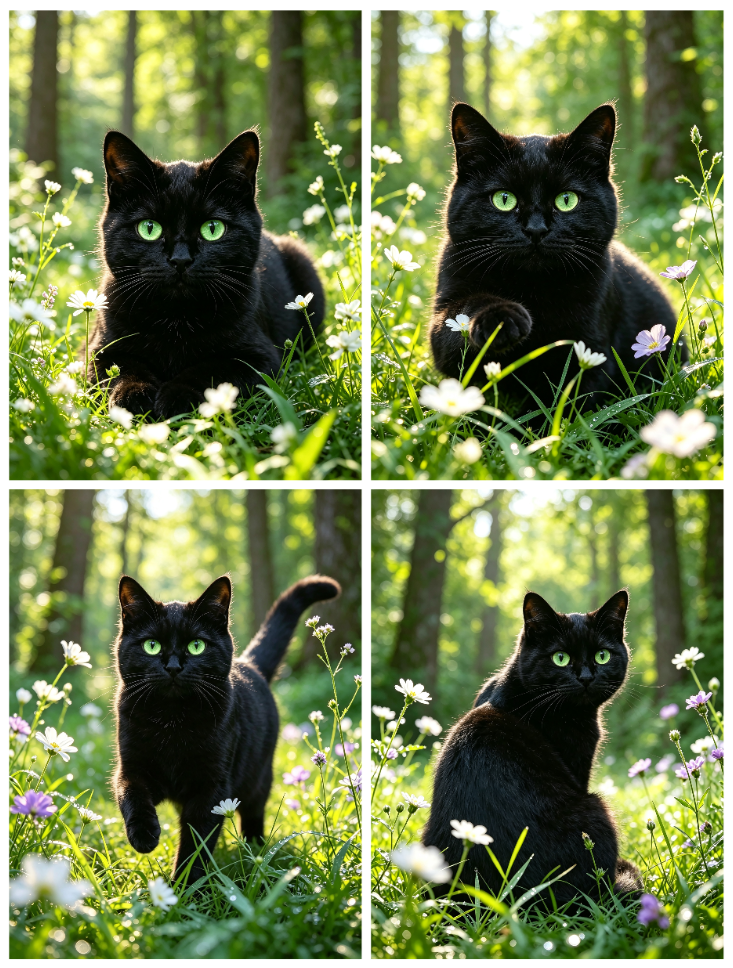 一只优雅的黑猫【4幅】