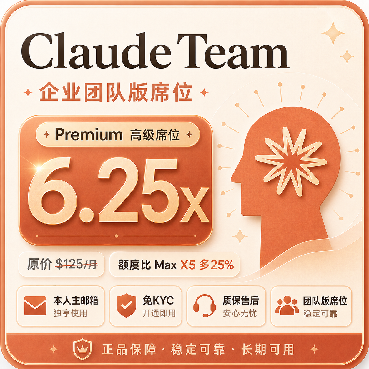 🥨Claude 6.25X【质保订阅】商品图片