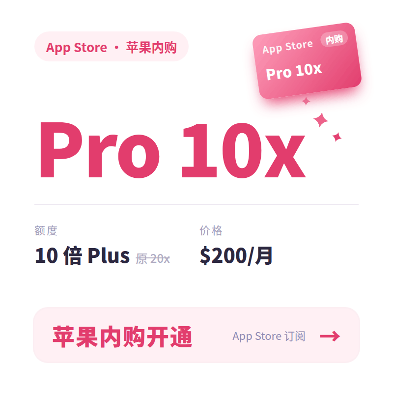 IOS渠道 Codex PRO 10x官方充值 【质保订阅30天】商品图片