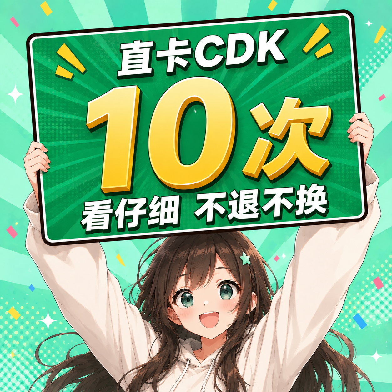 此商品出售-不退不换-直卡绑卡 协议支付 10次-购买之前看公告