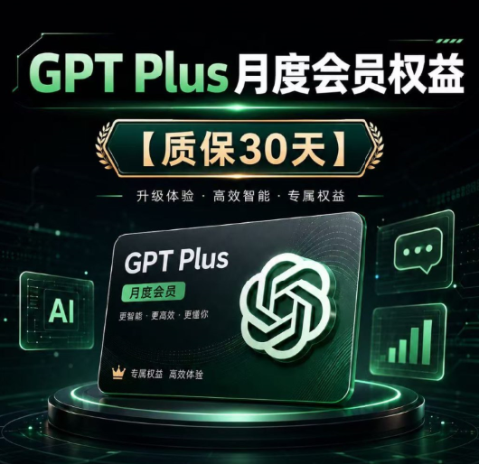 Gpt PLUS独享成品月卡|全程质保30天|越南visa实卡开通|请及时修改密码