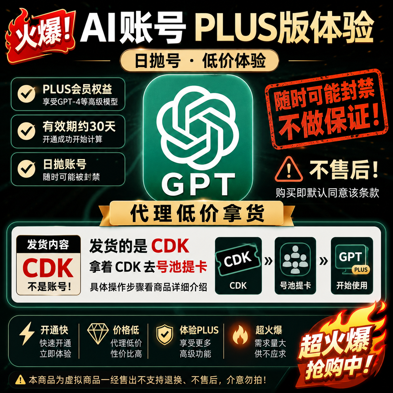 GPT plus 成品号 质保首登 无售后！！商品图片