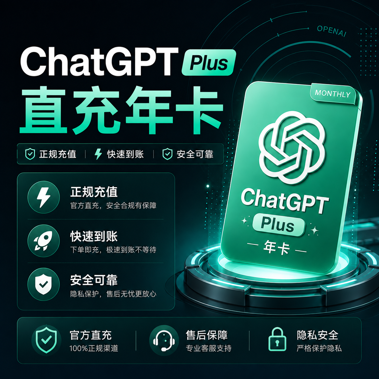 【质保】GPT Plus 年卡充值商品图片
