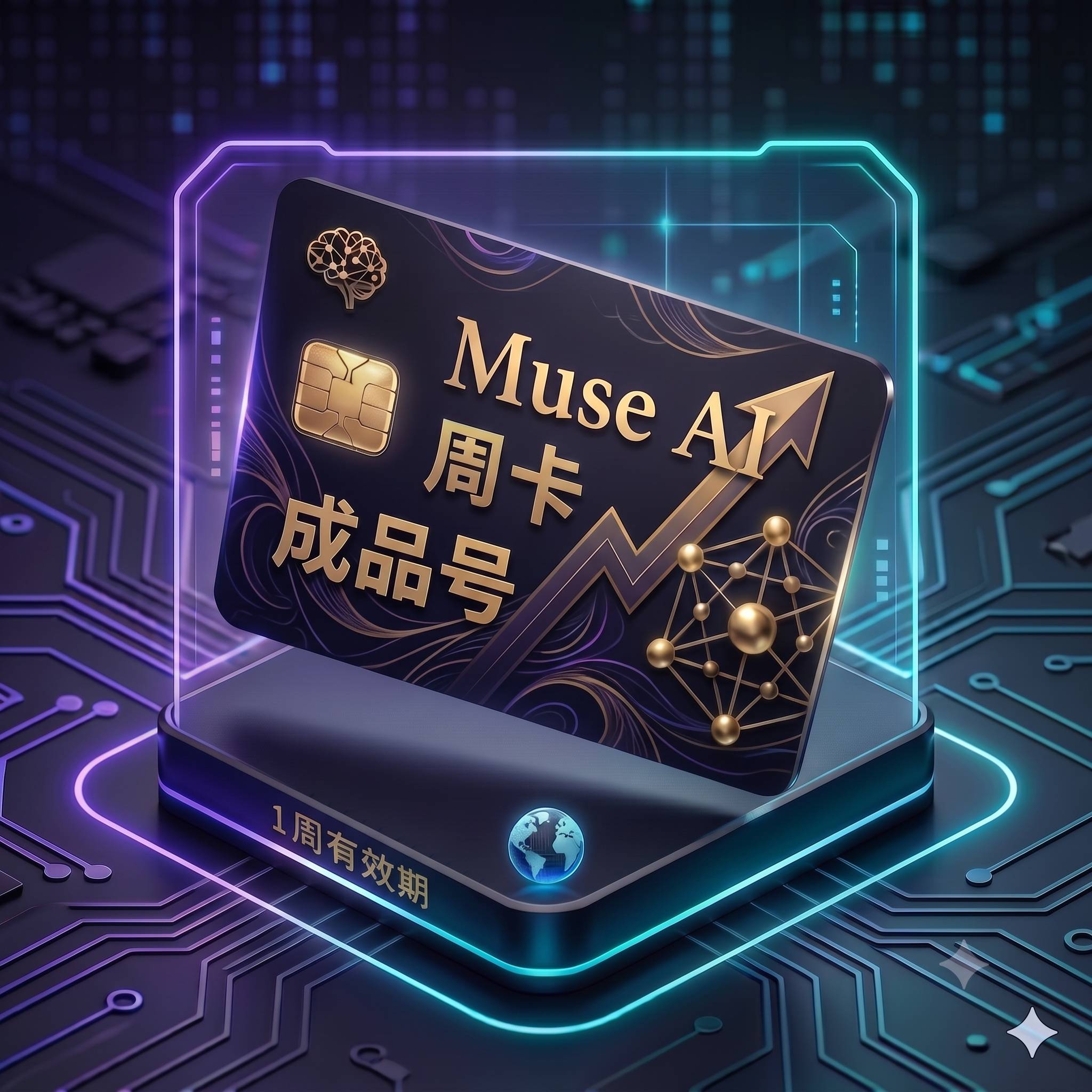 Muse Ai稳定特殊渠道周卡独享成品号 1（10亿token，质保首登，积分有效期到2026年10月3日）商品图片